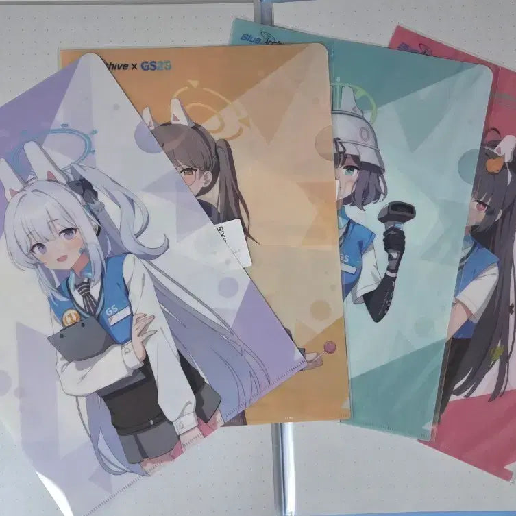 [BUNJANG] Blue Archive GS25 Collaboration Rabbit Squad Clear File Set / 블루아카이브 gs25 콜라보 래빗소대 클리어파일 세트