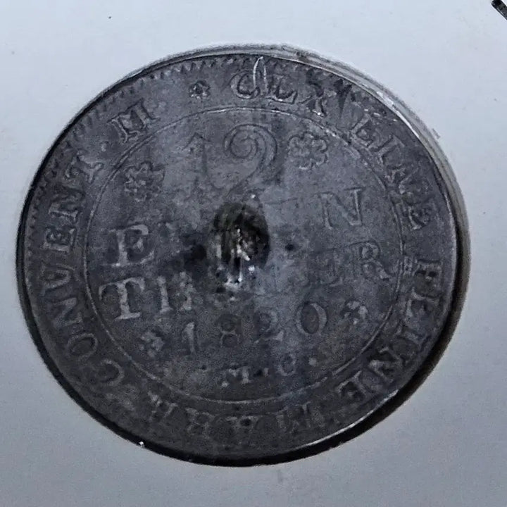 [BUNJANG] 1820 German Brunswick Mariengroschen Silver Coin (2/3 Thaler) / 1820년 독일 브라운슈바이크 24 마리엔그로셴(2/3 탈러) 말 은화