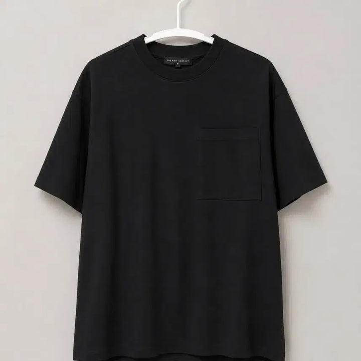 [BUNJANG] The Knit Company Supima Cotton Pocket Oversized T-Shirt - Black / [더니트컴퍼니] 수피마 포켓 오버핏 티셔츠_블랙