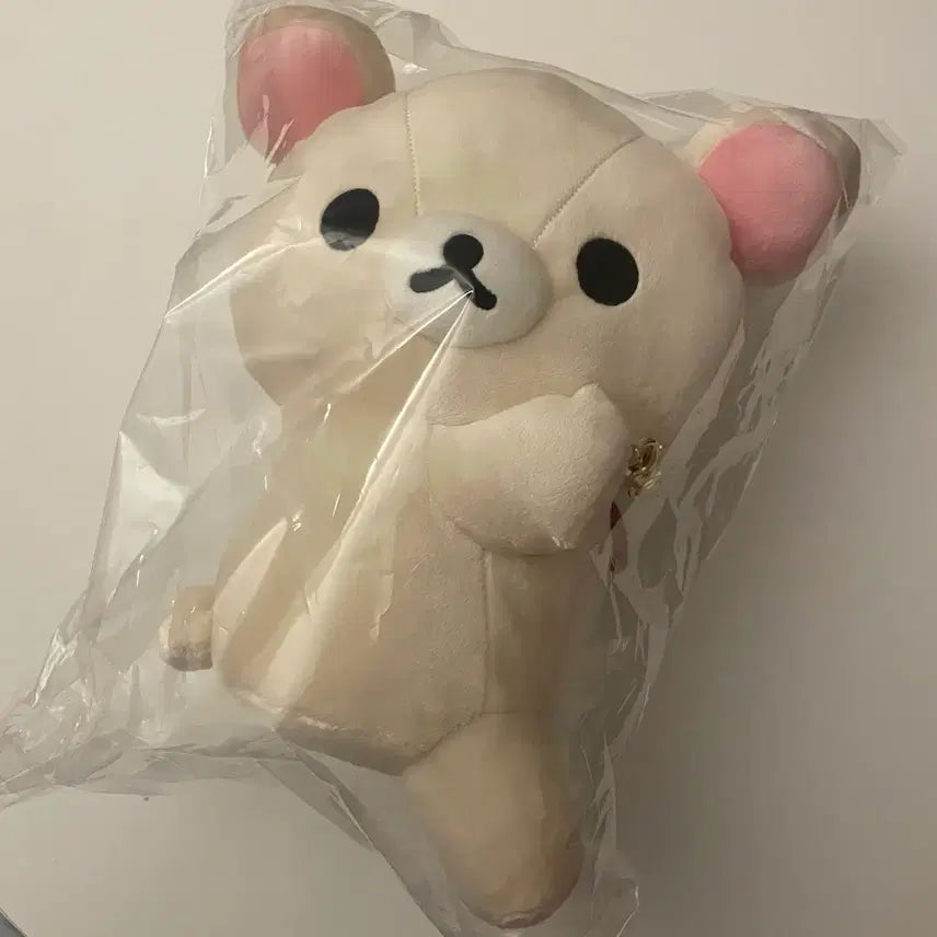 [BUNJANG] San-X Rilakkuma Korilakkuma Plush Bag Pouch Keychain / 리락쿠마 코리락쿠마 포쉐트 포셰트 나안아 포옹 인형 가방 키링