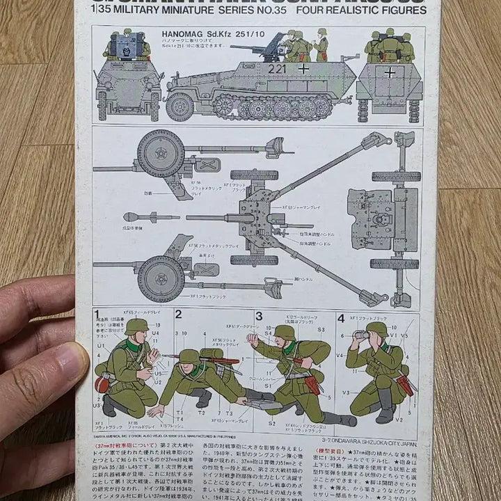 [BUNJANG] Tamiya 1/35 Scale German 3.7cm Anti-Tank Gun Pak 35/36 Plastic Model Kit (Old Edition) / 타미야 1/35 37mm 대전차포 Pak 35/36 프라모델(구판)