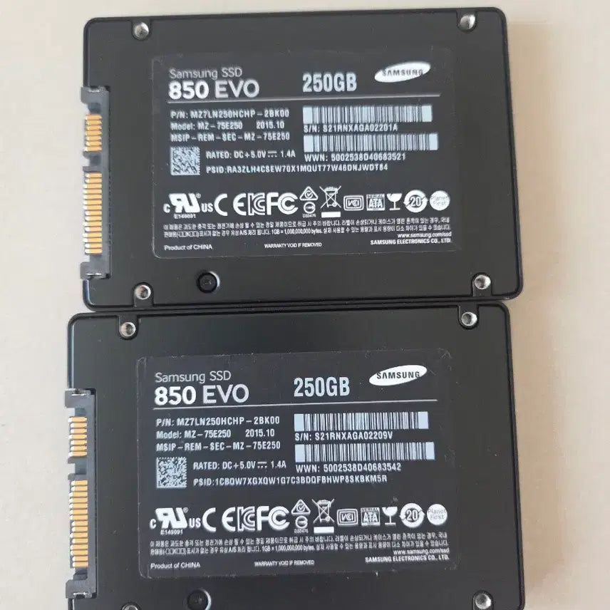 [BUNJANG] Samsung 850 EVO 250GB SSD 2.5-inch SATA / 삼성 850 EVO 250GB SSD 2.5인치 SATA 판매합니다.