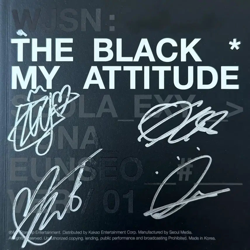 [BUNJANG] Cosmic Girls WJSN The Black Signed Album with Autographed Message / 우주소녀 더블랙 싸인앨범 +친필메세지