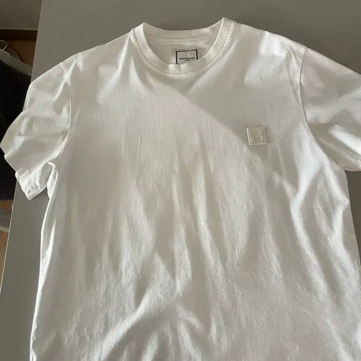 [BUNJANG] Wooyoungmi Paris Peacock Feather Print Short Sleeve T-Shirt Size 46 / 우영미 파리 공작 깃털 프린팅 반팔티 46