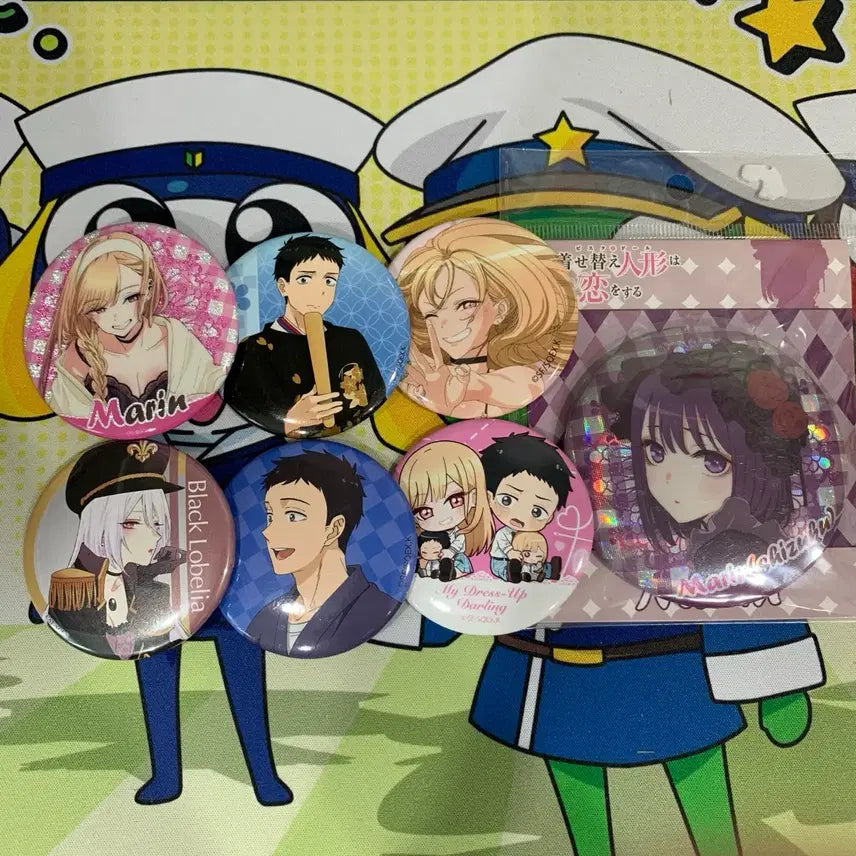 [BUNJANG] Sealed Princess Connect! Re:Dive Shizuku Black Lobelia 7-Piece Can Badge Bundle Set / 일괄))비스크돌 마린 고죠 시즈쿠 블랙로벨리아 캔뱃지 7종 판매