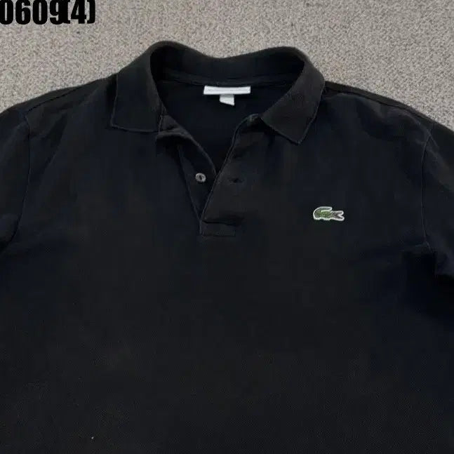 [BUNJANG] Lacoste Short Sleeve Polo Shirt Size S Black / 라코스테 반팔 카라티 S 0609