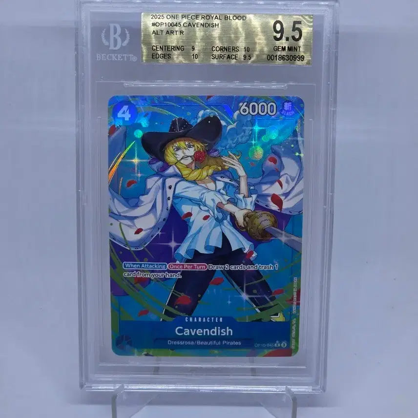 [BUNJANG] One Piece Cavendish Card BGS 9.5 Royal Blood Alt Art R / 원피스 캐번디시 카드 BGS 9.5