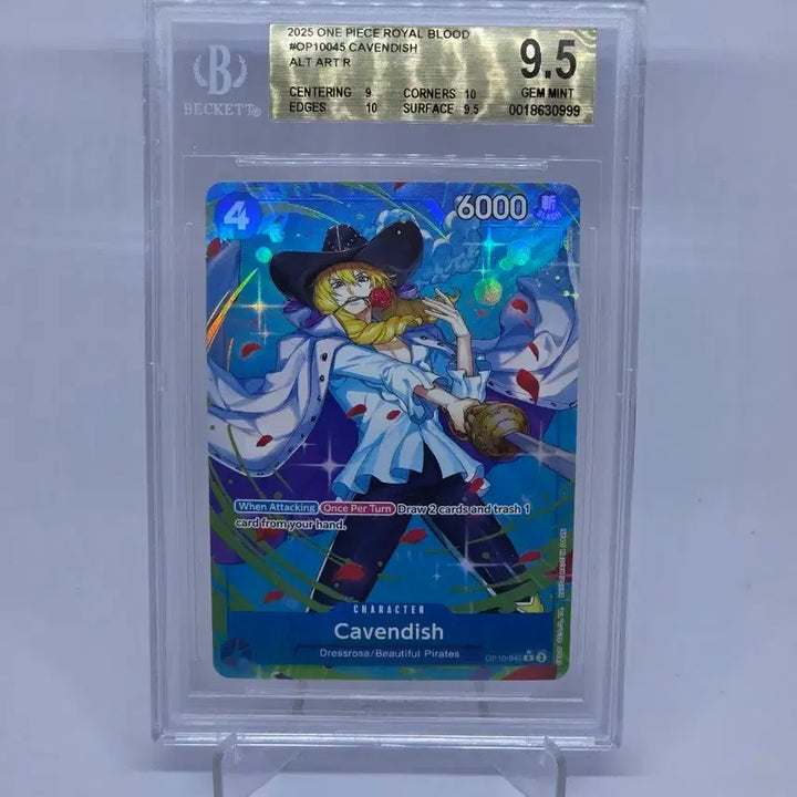[BUNJANG] One Piece Cavendish Card BGS 9.5 Royal Blood Alt Art R / 원피스 캐번디시 카드 BGS 9.5