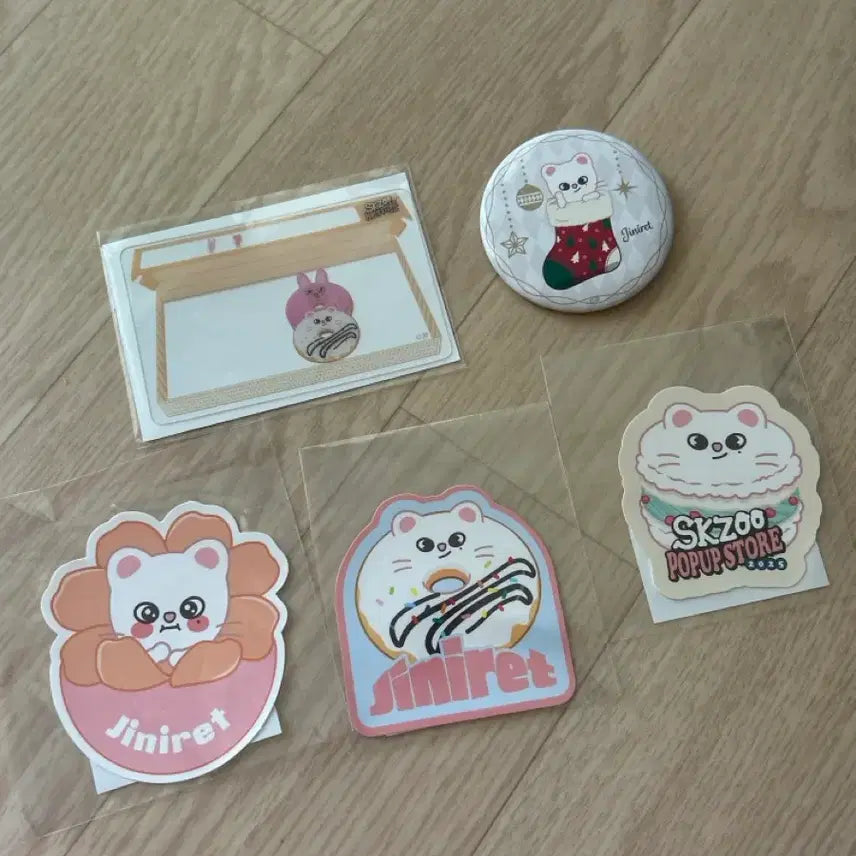 [BUNJANG] Stray Kids Hyunjin Jiniret Transparent Photocard Sticker Badge Bundle Set / 일본 지니렛 스트레이키즈 현진 투명포카 스티커 뱃지 일괄