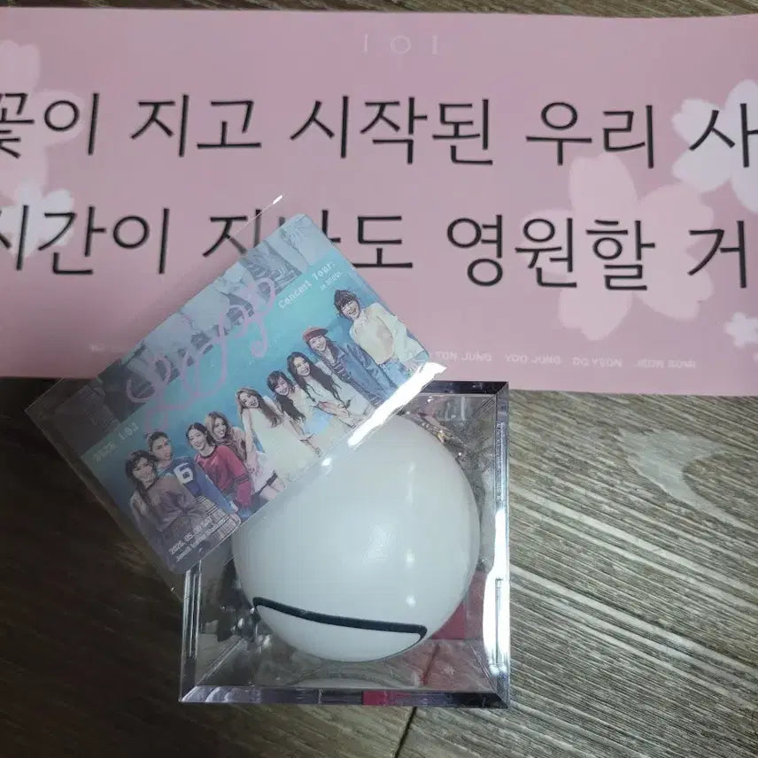[BUNJANG] IOI Yoo-jung Signed Ball + Slogan + Floor Ticket + Case / 아이오아이 유정 싸인볼+슬로건+플로어석티켓+케이스