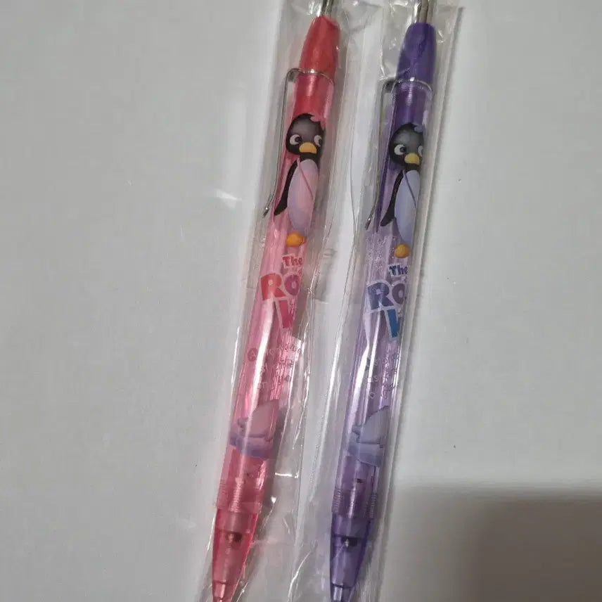 [BUNJANG] Classic Penguin Transparent Mechanical Pencils Set (2 pcs) / 고전 펭귄샤프