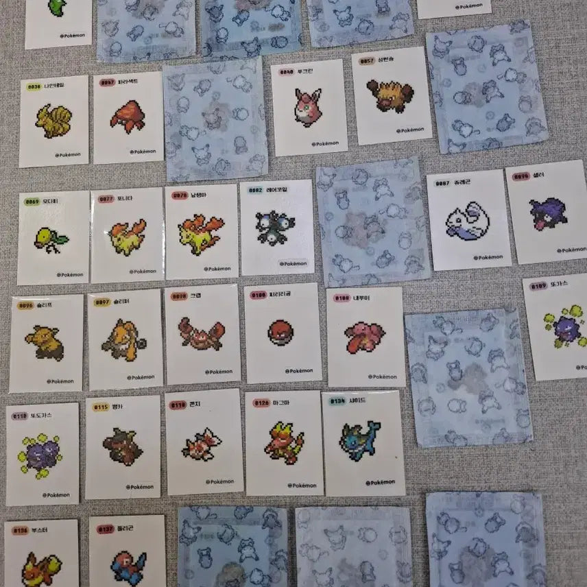 [BUNJANG] Pokemon Pixel Dibseal Bundle Set / 포켓몬 픽셀 띠부씰 일괄판매합니다. (거북왕 두두 추가)