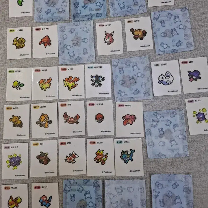 [BUNJANG] Pokemon Pixel Dibseal Bundle Set / 포켓몬 픽셀 띠부씰 일괄판매합니다. (거북왕 두두 추가)