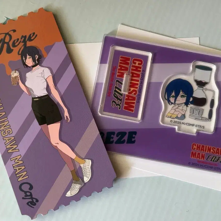 [BUNJANG] Chainsaw Man Cafe Lege SD Acrylic Stand &amp; Special Card Set / 체인소맨 콜카 카페 레제 sd아크릴스텐드, 특전 카드 세트