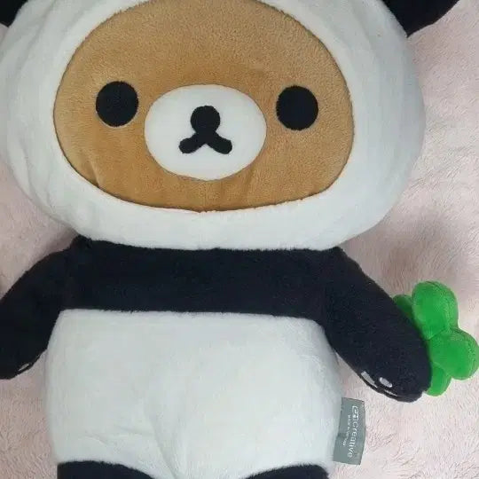 [BUNJANG] Classic Rilakkuma Four-Leaf Clover Panda Medium Plush Doll / 고전 리락쿠마 네잎클로버 판다 중형인형