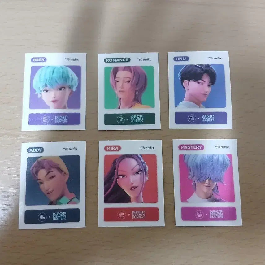 [BUNJANG] K-pop Idol Paris Baguette Sticker Set Bundle / 케데헌 파리바게트 띠부씰 6장 일괄