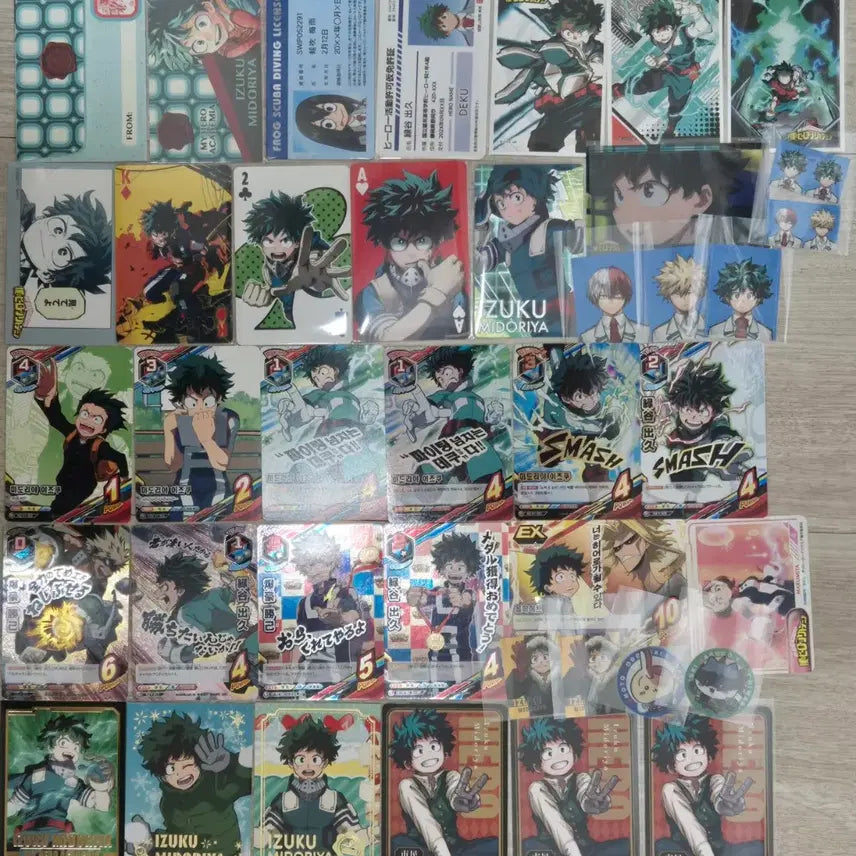 [BUNJANG] My Hero Academia Deku Merchandise Bundle (Cards, Stickers, etc.) / 나의 히어로 아카데미아 데쿠 위주 카드,스티커 등 굿즈 일괄