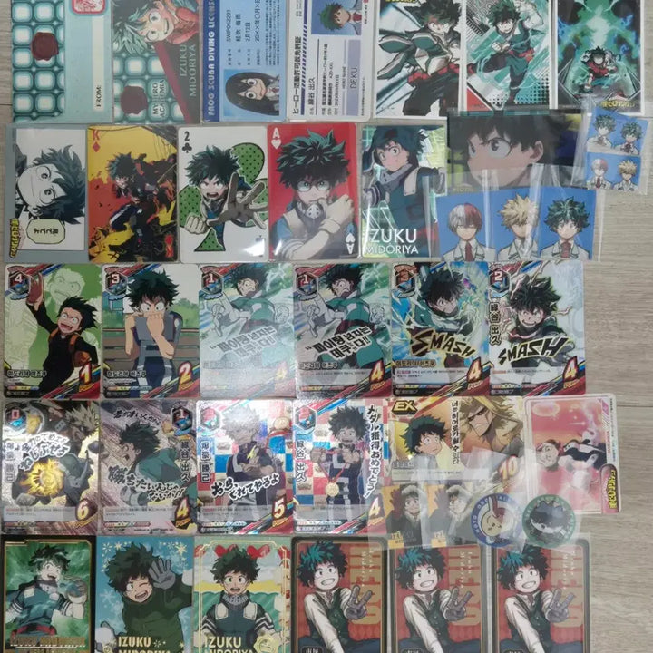 [BUNJANG] My Hero Academia Deku Merchandise Bundle (Cards, Stickers, etc.) / 나의 히어로 아카데미아 데쿠 위주 카드,스티커 등 굿즈 일괄