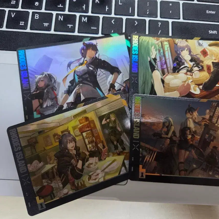 [BUNJANG] Arknights X KAIYU Collaboration Chen Cards (Set of 4) / 명일방주 명방 카유 콜라보 첸과 함께하는 카드