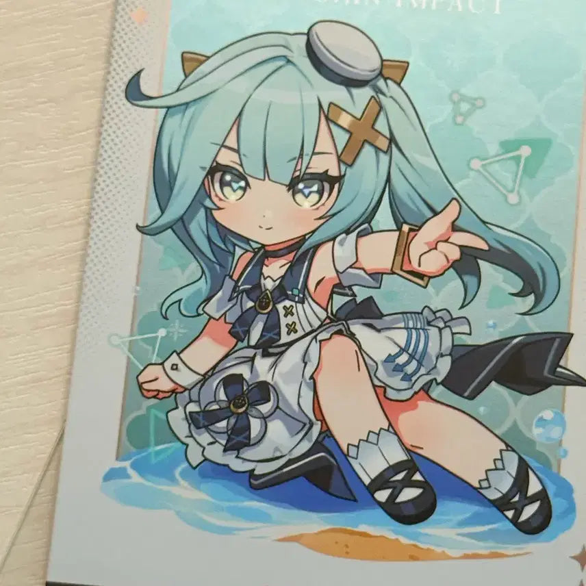 [BUNJANG] Genshin Cafe Picnic Parfatis Lenticular Card / 원신카페 5만원 특전 소풍 파루잔 카드 포카 양도 판매