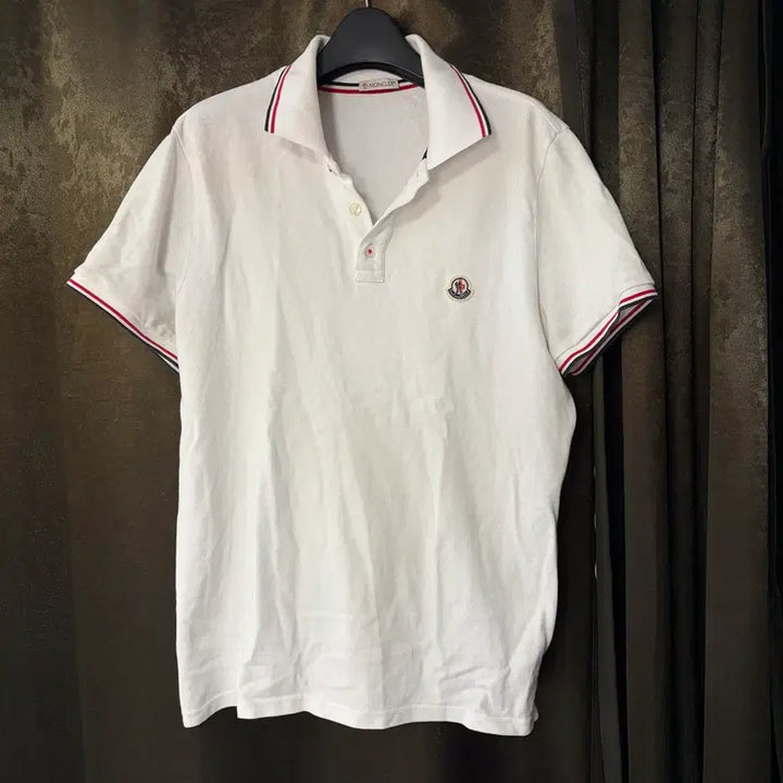 [BUNJANG] Moncler White Polo T-Shirt Size M / M 몽클레어 카라티 화이트