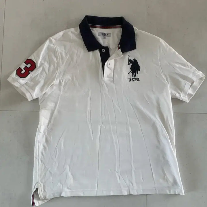 [BUNJANG] US Polo Assn. Big Pony Tipped Collar T-Shirt / (마지각가격!!) US 폴로 빅포니 반팔 카라티