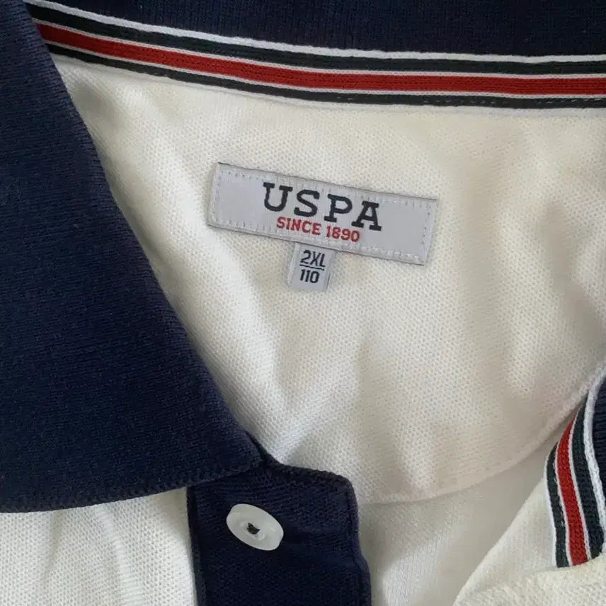 [BUNJANG] US Polo Assn. Big Pony Tipped Collar T-Shirt / (마지각가격!!) US 폴로 빅포니 반팔 카라티