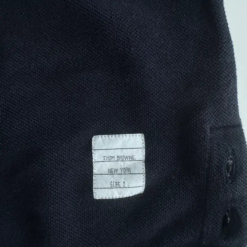 [BUNJANG] Thom Browne Back Tricolor Navy Short Sleeve T-Shirt / 톰브라운 백삼선 네이비 반팔 판매