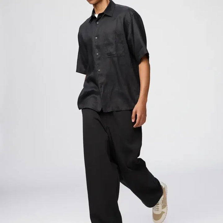 [BUNJANG] UNIQLO C Sweat Wide Pants (Long Length) XS Black / UNIQLO C 유니클로 스웨트와이드팬츠(긴기장) XS 블랙