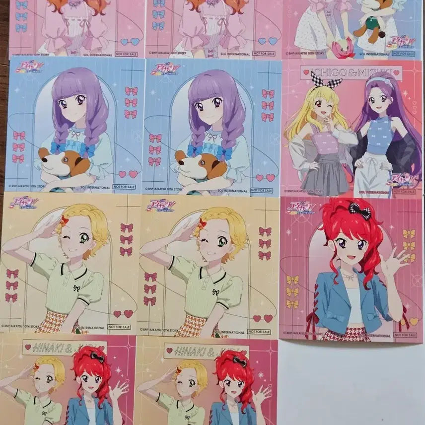 [BUNJANG] Aikatsu! Ai Star Link Ribbon Sticker Bundle Set / (11장 일괄)아이카츠 아이엠스타 링크리본 스티커 특전