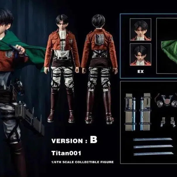 [BUNJANG] YiBo YB-R2013 Attack on Titan Levi Ackerman Deluxe Version 1/6 Scale Figure / YiBo YB-R2013 진격의 거인 아커만 리바이 디럭스 버전 1/6