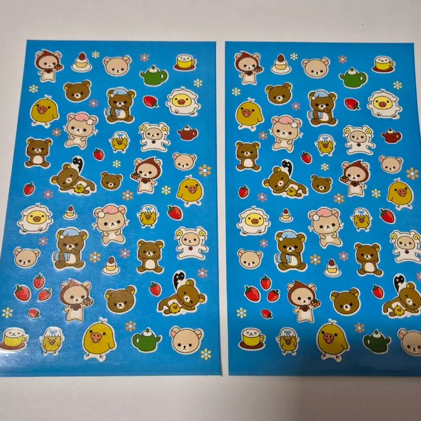 [BUNJANG] Rilakkuma Classic Sticker Set (3 Sheets) / 3장셋트)고전 리락쿠마 스티커