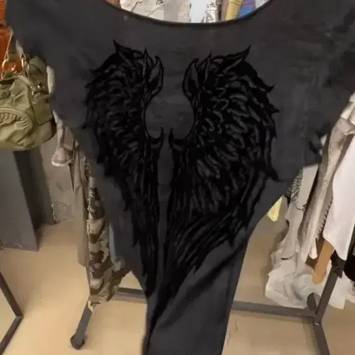 [BUNJANG] Shop502 Gothic Wing T-Shirt / Shop502 샵오공이 고스 날개 티