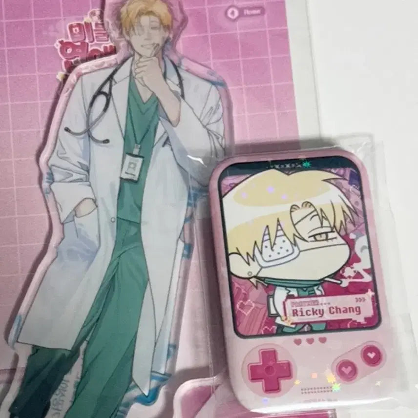 [BUNJANG] Ricky Cheang Bundle Set Champion Acrylic Stand &amp; Can Badge / 일괄) 리키 챙 캔뱃지 아크릴 스탠드 불굴의 챔피언 미블 팝업 불챔