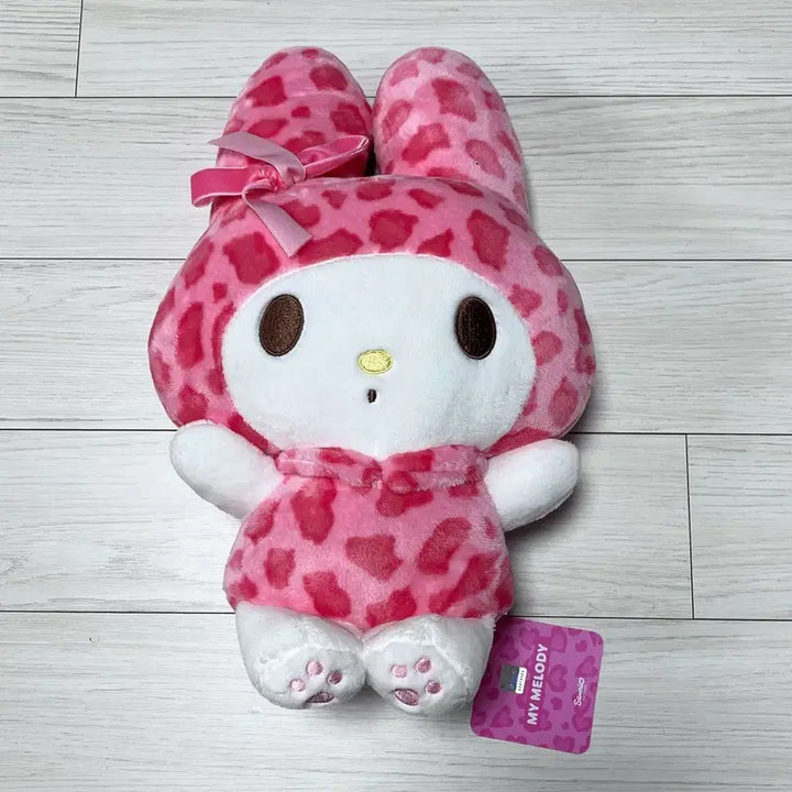 [BUNJANG] My Melody Pink Leopard Medium Plush / 마이멜로디 마멜 핑크 레오파드 중형 인형 핑크 호피 인형