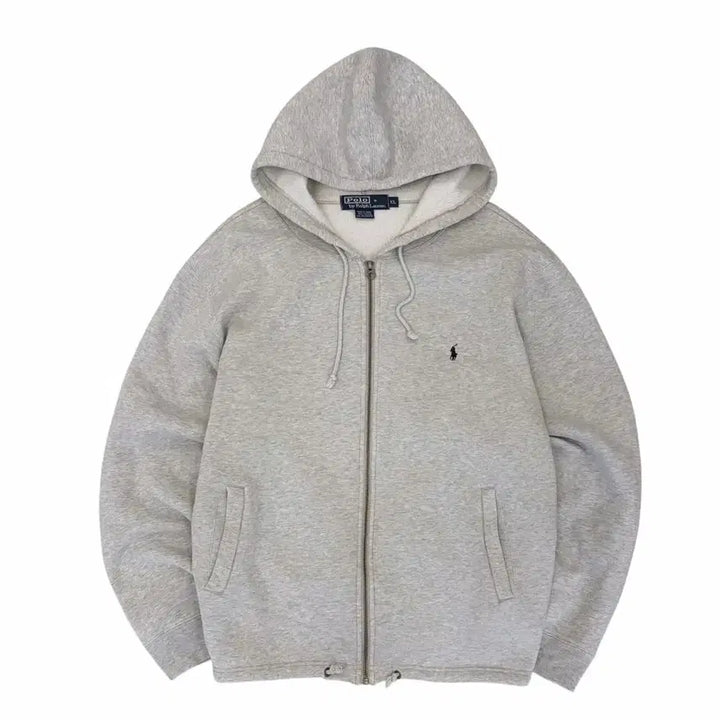 [BUNJANG] Polo Ralph Lauren 00s Grey Hooded Zip-Up Sweatshirt (XL) / 00s 폴로 랄프로렌 후드집업 그레이 (XL)