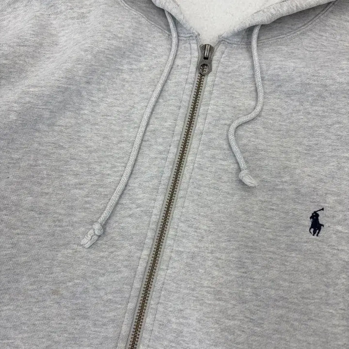 [BUNJANG] Polo Ralph Lauren 00s Grey Hooded Zip-Up Sweatshirt (XL) / 00s 폴로 랄프로렌 후드집업 그레이 (XL)