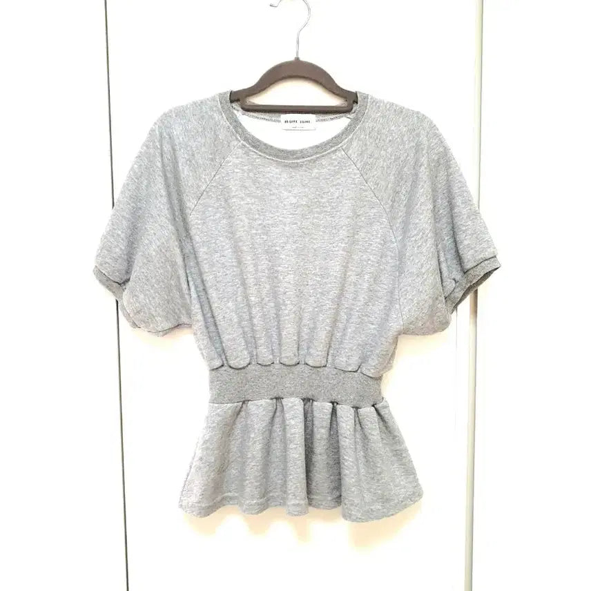 [SOLD OUT] 멜란지 그레이 쭈리 반팔 스커트 세트(~66사이즈)