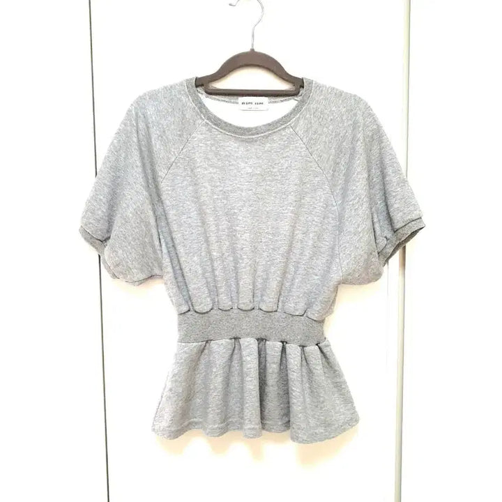 [SOLD OUT] 멜란지 그레이 쭈리 반팔 스커트 세트(~66사이즈)