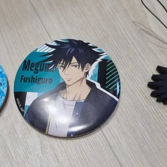 [BUNJANG] Jujutsu Kaisen Gojo Satoru &amp; Fushiguro Megumi Badge &amp; Rubber Strap Set / 주술회전 뱃지&amp;러버스트랩 고죠 사토루 후시구로메구미