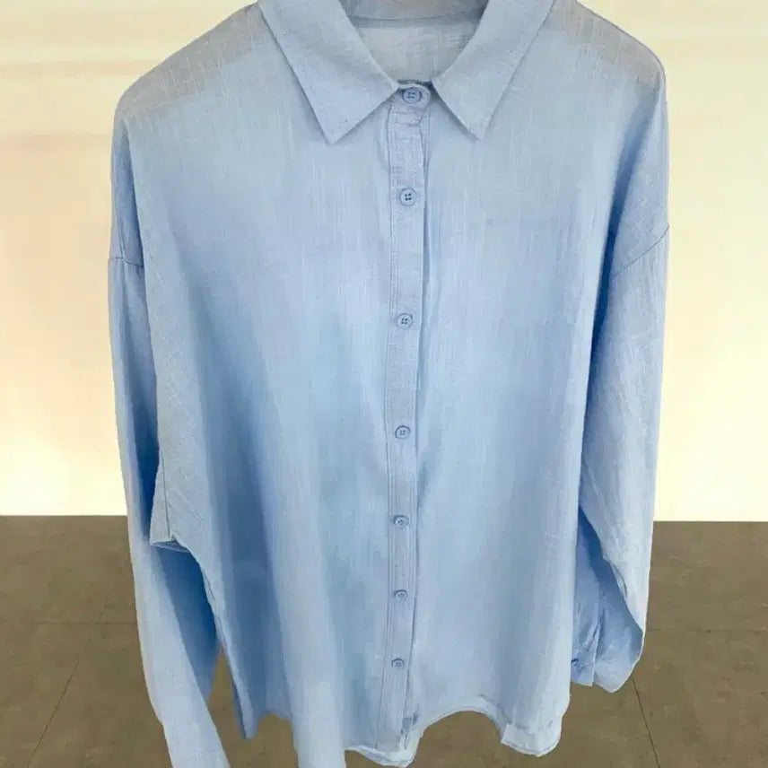 [BUNJANG] Cotton Linen Long Loose Fit Shirt / 코튼 린넨 롱 루즈핏 셔츠 남방