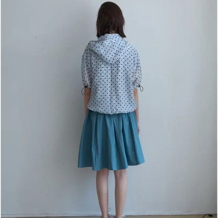 [BUNJANG] NOCONTENTS Dot Half Hoodie Jumper Light Gray / 노컨텐츠 도트 하프 후드 점퍼 라이트그레이