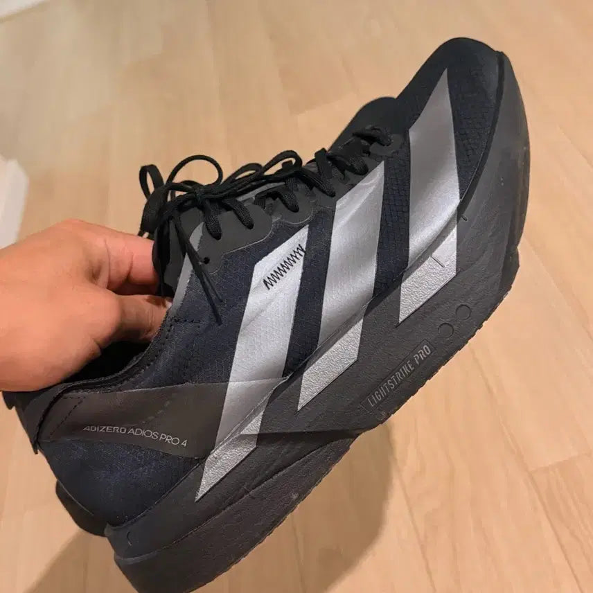 [BUNJANG] Adidas Adizero Pro 4 Running Shoes - Black/Silver (New) / 아디제로 프로4 270 블랙실버(새상품)