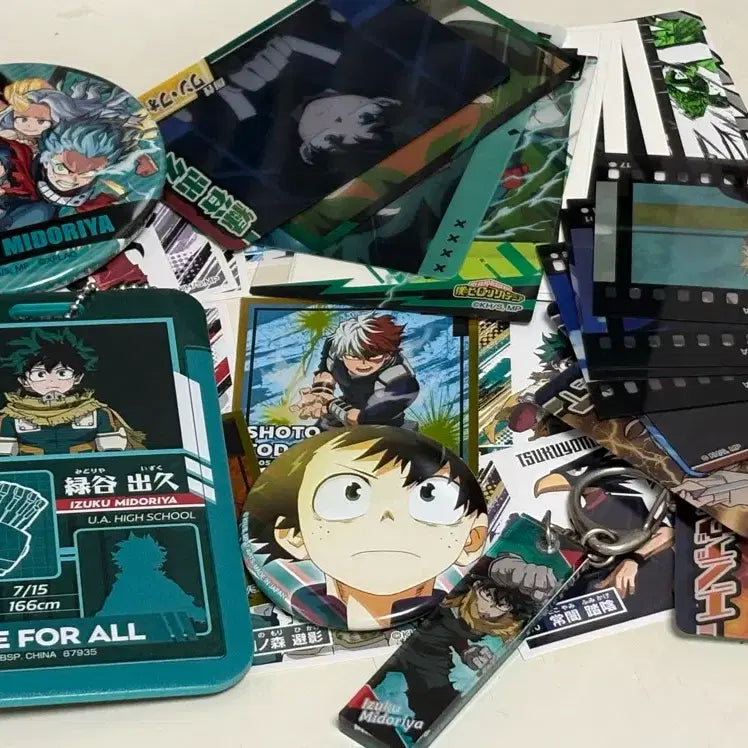 [BUNJANG] My Hero Academia Izuku Midoriya Merchandise Bundle / (8/10까지 판매) 히로아카 나히아 카드류/지류/캔뱃지 등등 일괄판매 미도리야