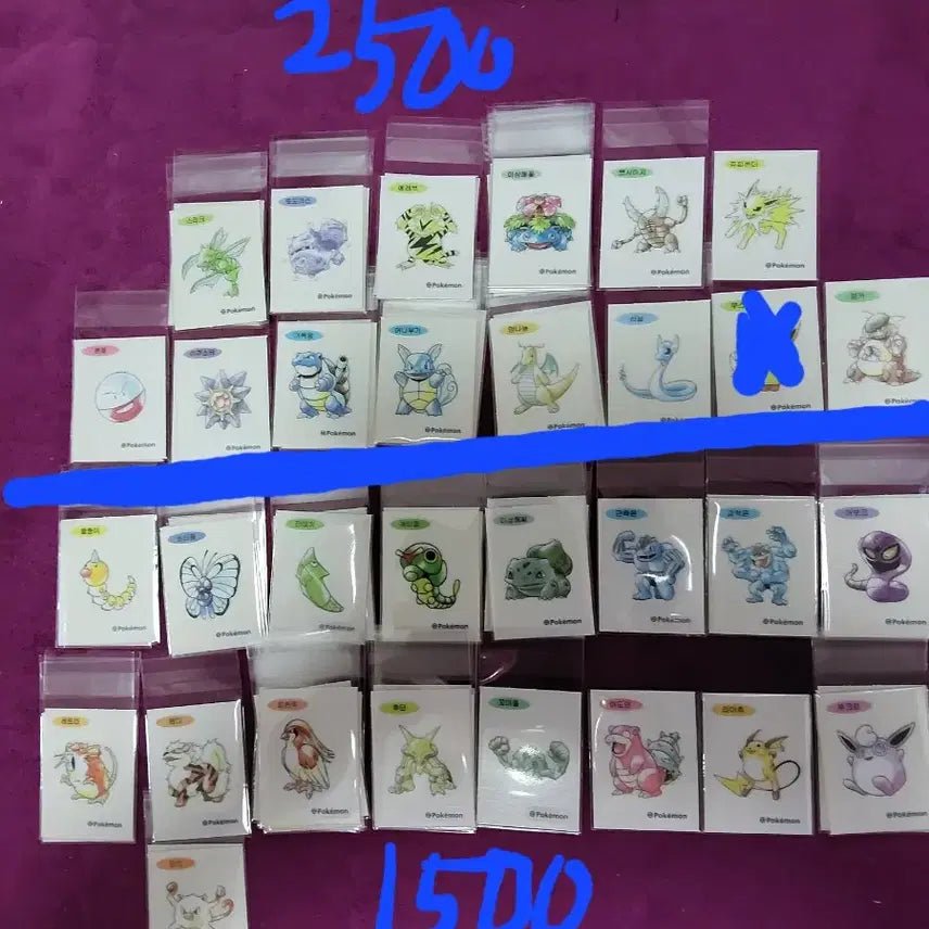 [BUNJANG] Pokemon 30th Anniversary Stickers / 포켓몬 띠부씰 신상 30주년 판매