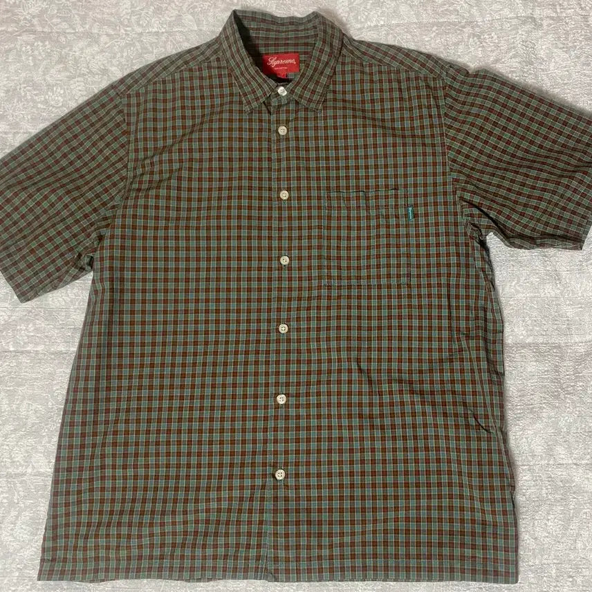 [BUNJANG] Supreme 19SS Plaid S/S Shirt Mint / (M)슈프림 19SS 플레이드 S/S Shirt 민트