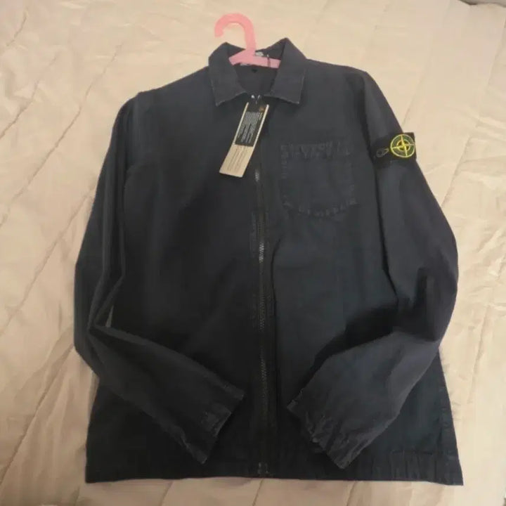 [SOLD OUT] 스톤아일랜드 집업 오버셔츠 블랙 (다크그레이)