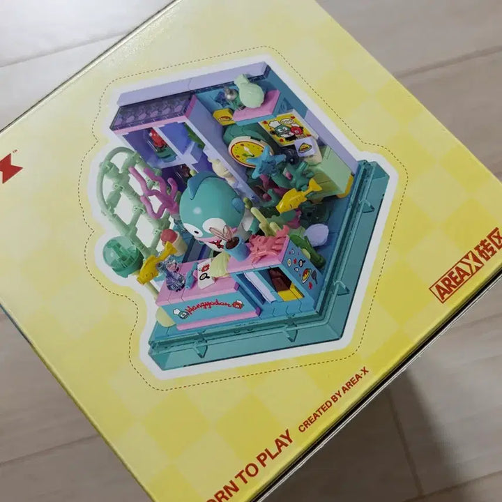 [BUNJANG] Sanrio Hangyodon Holiday Ocean Restaurant Block House Building Set / Area 한교동 홀리데이 오션 레스토랑 팝업 스토어 블록 하우스