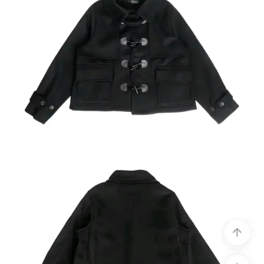[BUNJANG] RAIVE Double Breasted Boxy Short Coat Jacket (Black) / 애니원모어 떡볶이 코트 블랙 레이브 떡볶이 숏 더블 박시 코트 자켓 떡코
