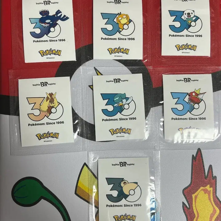 [BUNJANG] Baskin Robbins Pokemon Sticker Set (7 Types) / 베라 포켓몬 스티커 7종 일괄